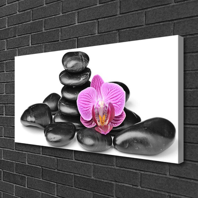 Print van doek Flower stones art