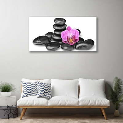 Print van doek Flower stones art