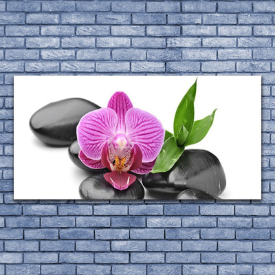 Print van doek Flower stones art