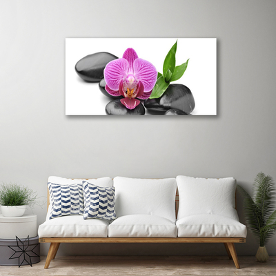 Print van doek Flower stones art