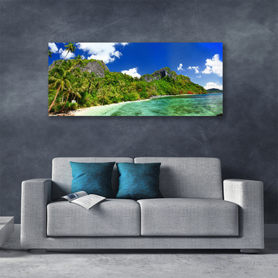 Print van doek Beach mountain landscape