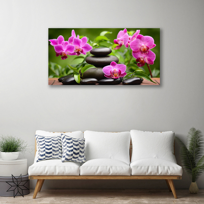 Print van doek Flower stones art