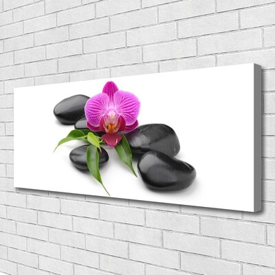 Print van doek Flower stones art