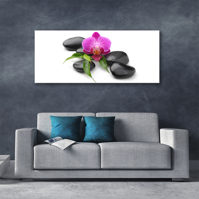 Print van doek Flower stones art