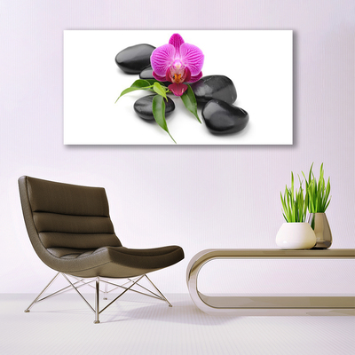 Print van doek Flower stones art