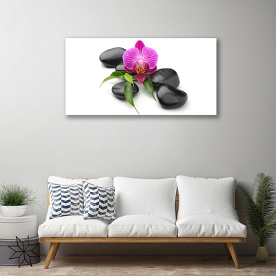 Print van doek Flower stones art