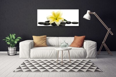 Print van doek Flower stones art