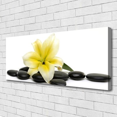 Print van doek Flower stones art