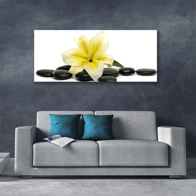 Print van doek Flower stones art