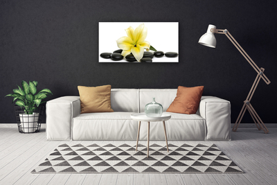 Print van doek Flower stones art