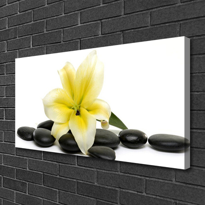 Print van doek Flower stones art