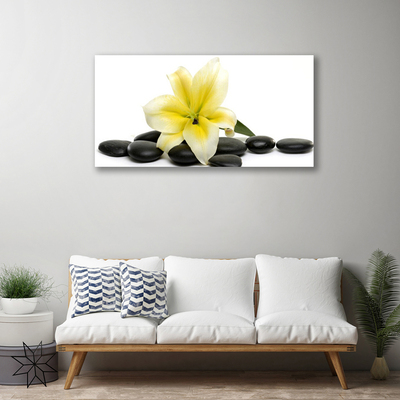 Print van doek Flower stones art