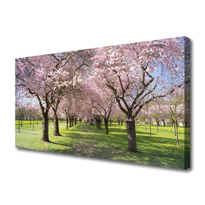 Print van doek Trees nature path