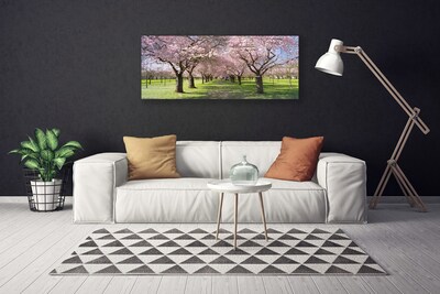 Print van doek Trees nature path