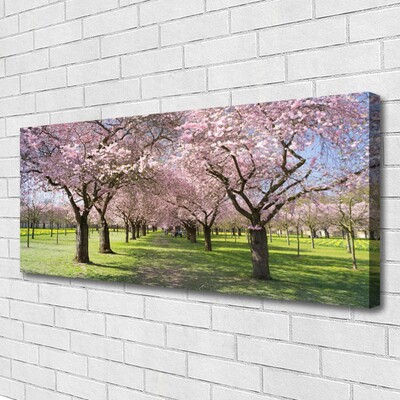 Print van doek Trees nature path