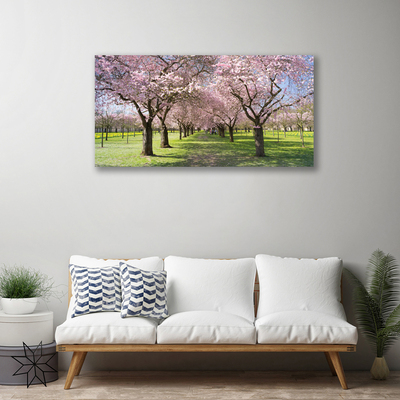 Print van doek Trees nature path