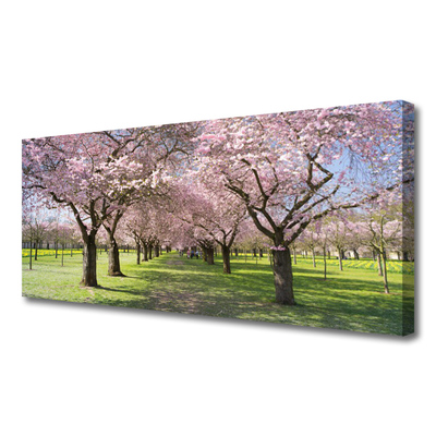 Print van doek Trees nature path