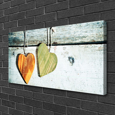 Print van doek Heart wood art