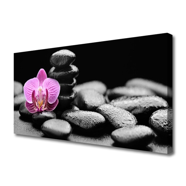 Print van doek Flower stones art