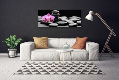 Print van doek Flower stones art