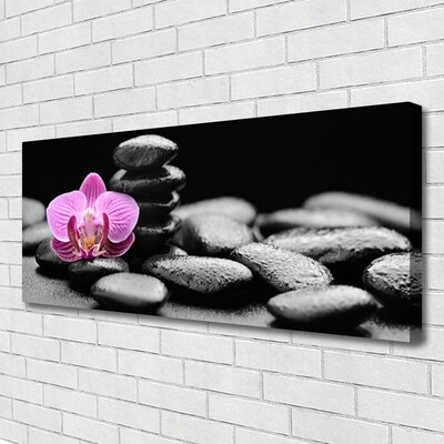 Print van doek Flower stones art