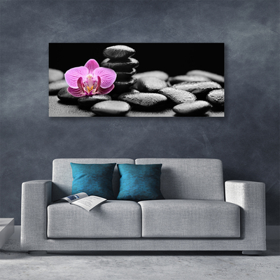 Print van doek Flower stones art