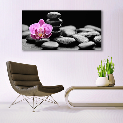 Print van doek Flower stones art