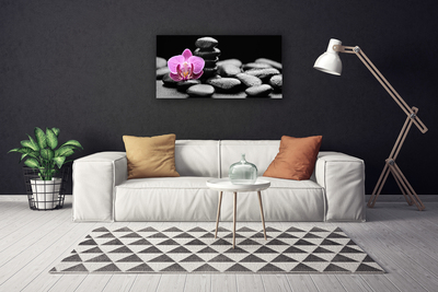 Print van doek Flower stones art