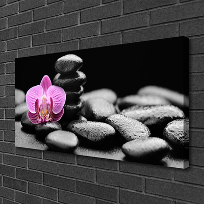 Print van doek Flower stones art