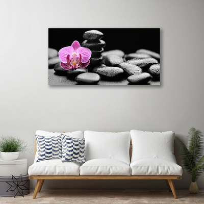 Print van doek Flower stones art