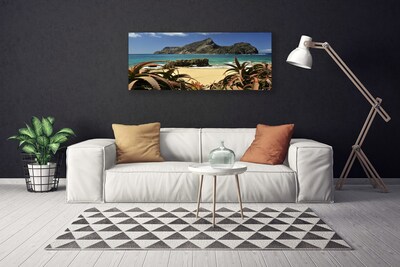 Print van doek Beach sea rock landscape