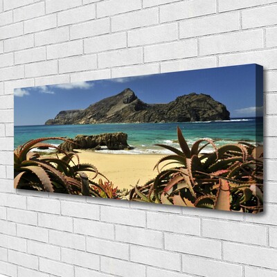 Print van doek Beach sea rock landscape