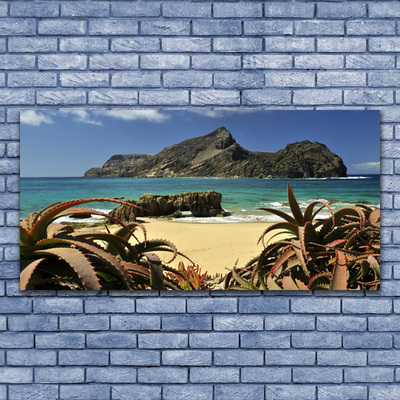 Print van doek Beach sea rock landscape