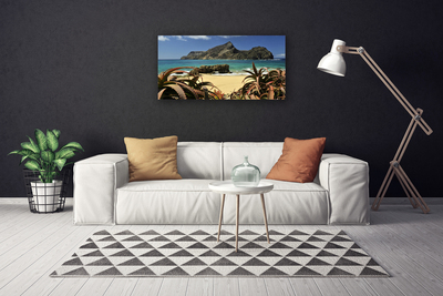 Print van doek Beach sea rock landscape