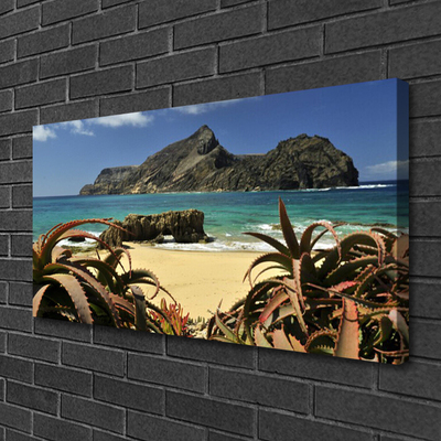 Print van doek Beach sea rock landscape