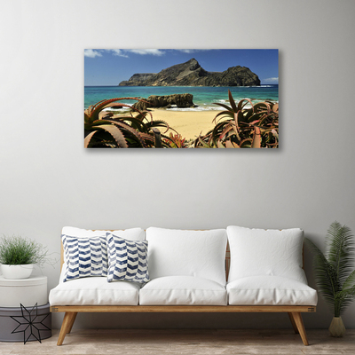 Print van doek Beach sea rock landscape