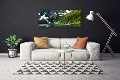 Print van doek Lake forest mountain landscape