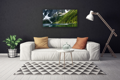 Print van doek Lake forest mountain landscape