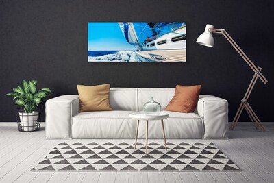 Print van doek Overzees landschap boat