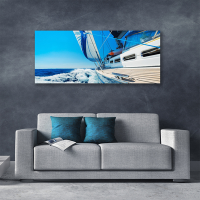 Print van doek Overzees landschap boat