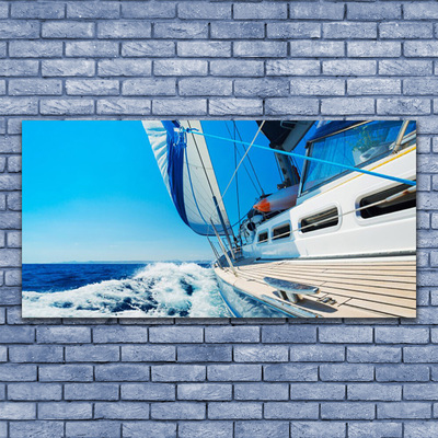 Print van doek Overzees landschap boat