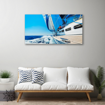 Print van doek Overzees landschap boat