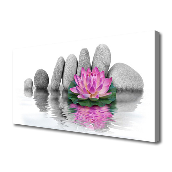 Print van doek Flower stones art