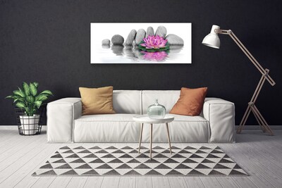 Print van doek Flower stones art