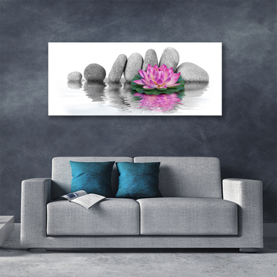 Print van doek Flower stones art