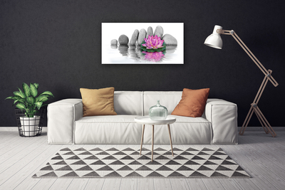 Print van doek Flower stones art