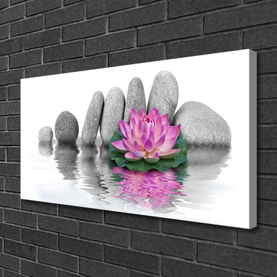 Print van doek Flower stones art