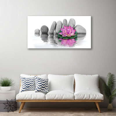 Print van doek Flower stones art