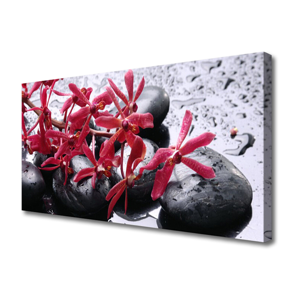 Print van doek Flower stones art