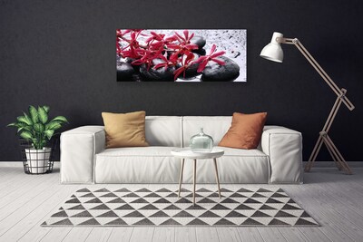 Print van doek Flower stones art